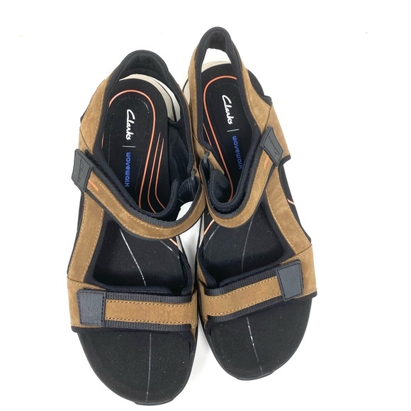Clarks Wave 2.0 Jump Men’s Sandals Size 13 Tan Leather Walking Comfort Shoes main image 6